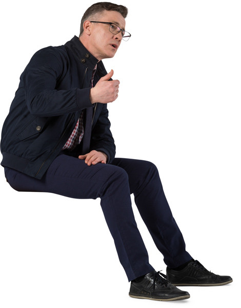 Sitting man image