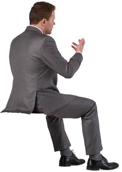 Sitting man image