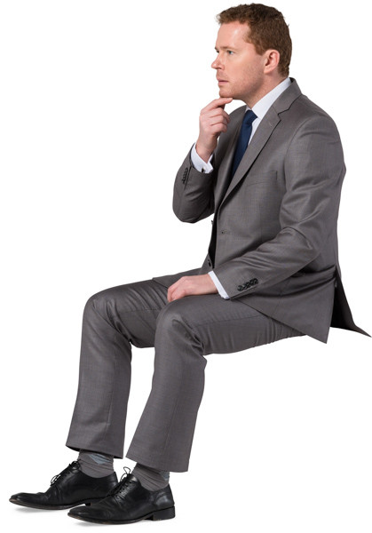 Sitting man image