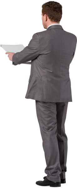 Standing man with documents image