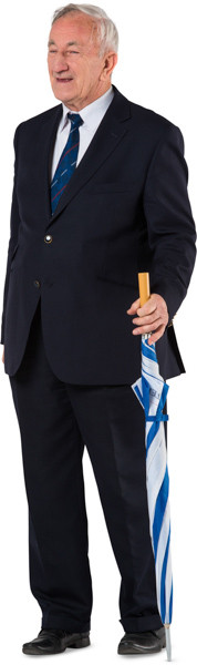 Standing man with umbrella image