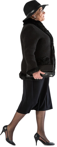 Walking woman image