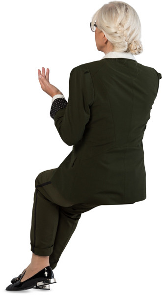 Sitting woman image
