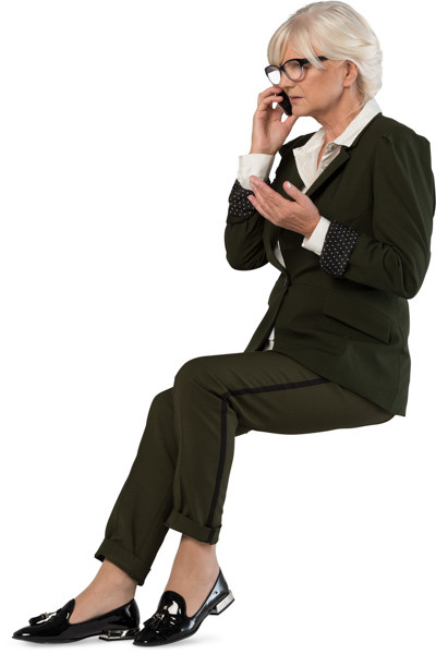 Sitting woman image