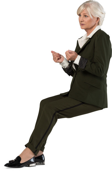 Sitting woman image