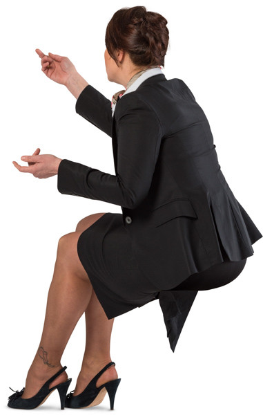 Sitting woman image