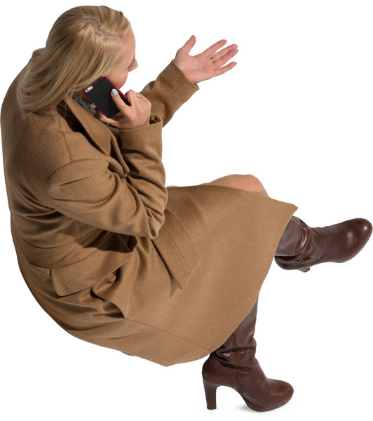 Sitting woman image