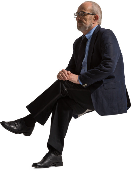 Sitting man image
