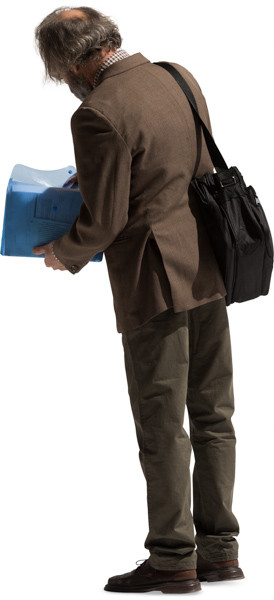 Standing man with documents image