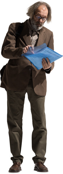 Standing man with documents image
