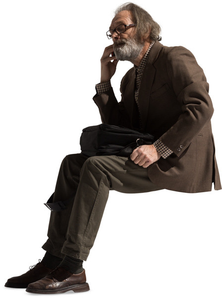 Sitting man image