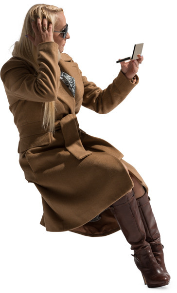 Sitting woman image