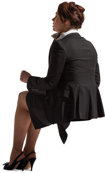 Sitting woman image