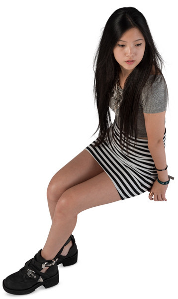 Sitting girl image