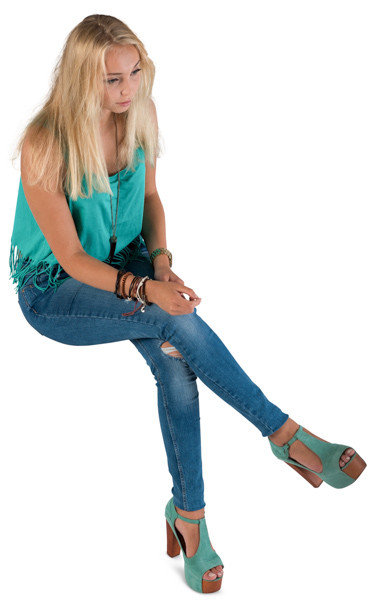 Sitting girl image
