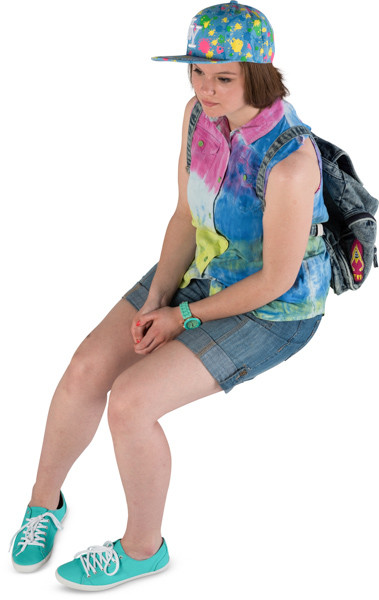 Sitting girl image