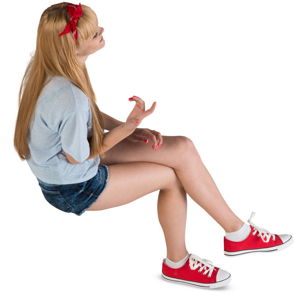 Sitting girl image
