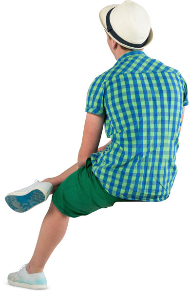 Sitting boy image
