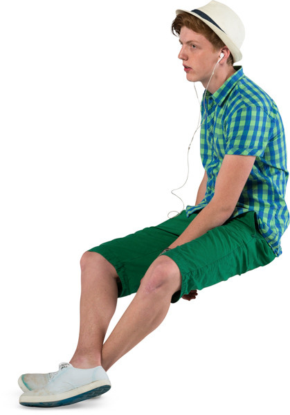 Sitting boy image