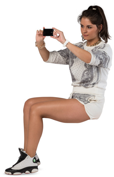Sitting girl image