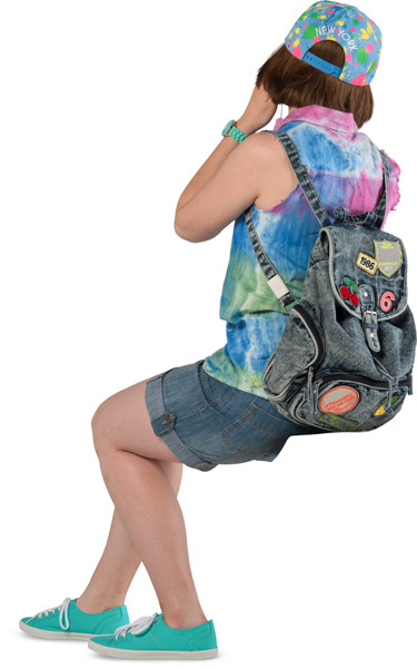 Sitting girl image
