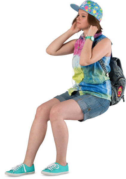 Sitting girl image