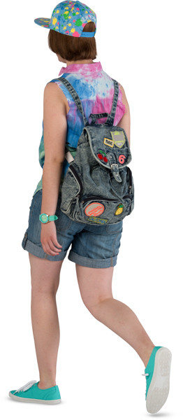 Walking girl image
