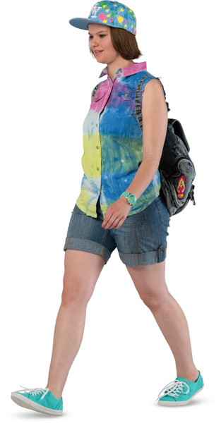 Walking girl image