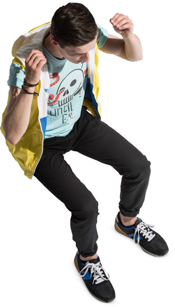 Sitting boy image