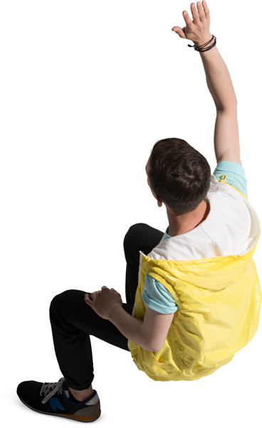 Sitting boy image