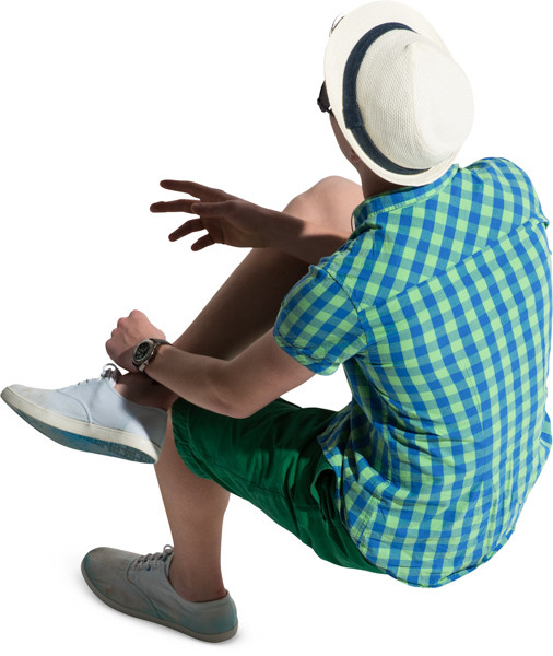 Sitting boy image