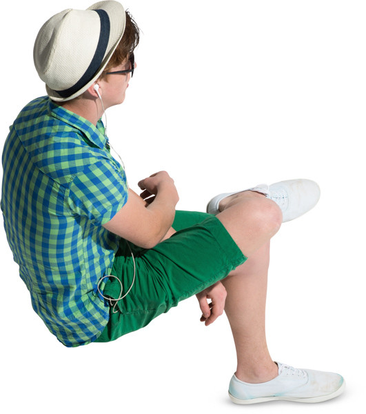 Sitting boy image