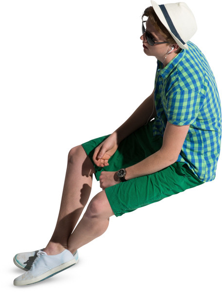 Sitting boy image