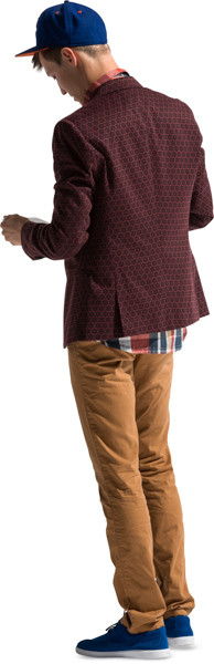 Standing boy with tablet image
