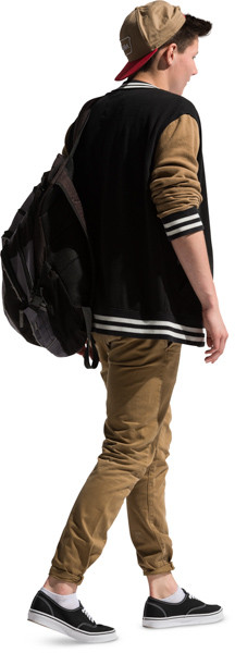 Walking boy image