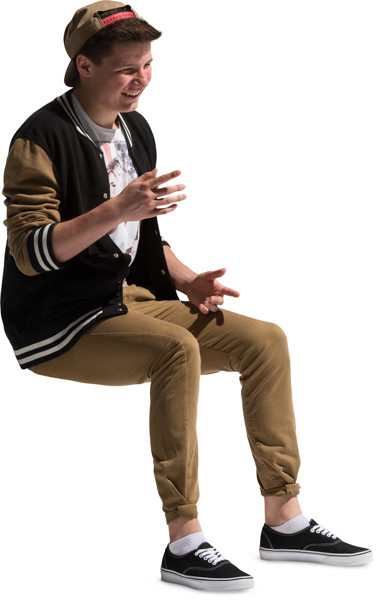 Sitting boy image