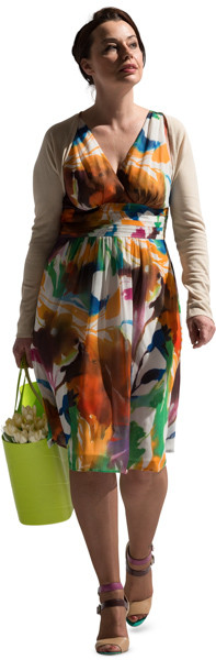 Walking woman image