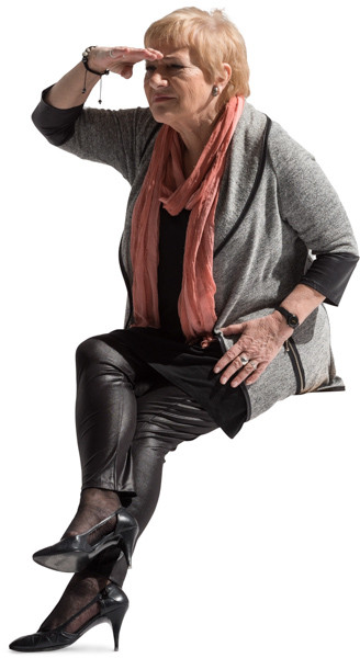 Sitting woman image