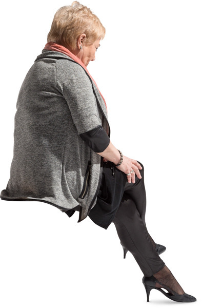 Sitting woman image