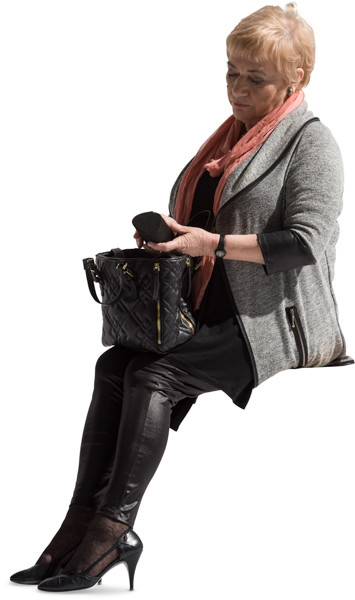 Sitting woman image