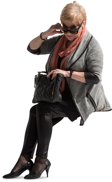 Sitting woman image