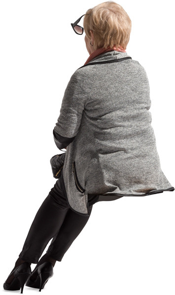 Sitting woman image