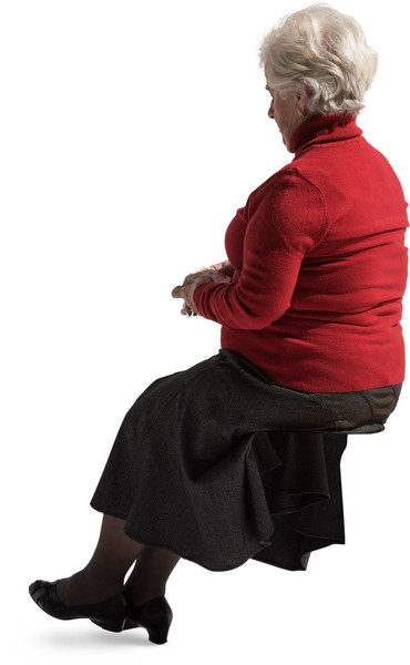 Sitting woman image