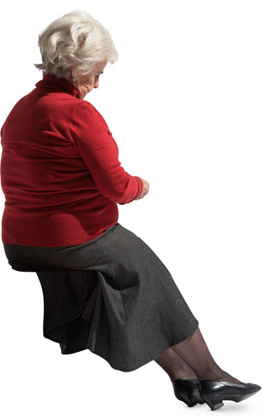 Sitting woman image