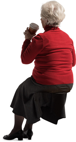 Sitting woman image