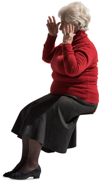 Sitting woman image