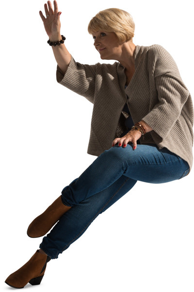 Sitting woman image