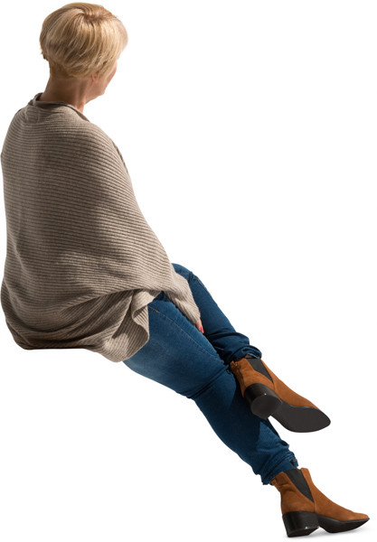 Sitting woman image