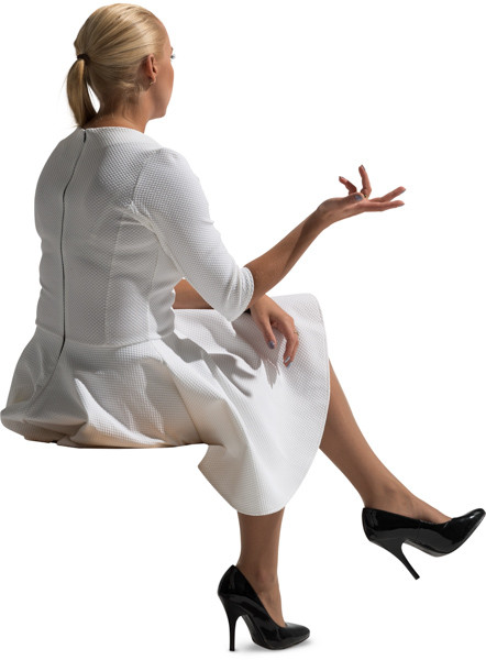 Sitting woman image