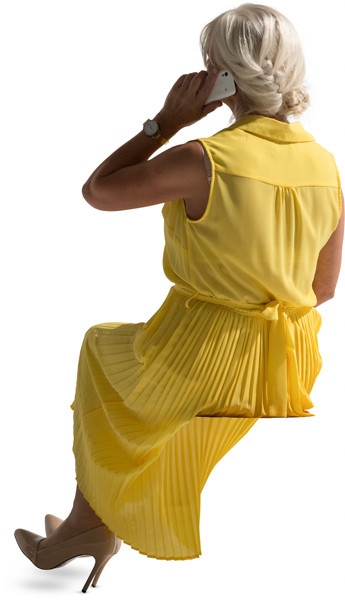 Sitting woman image